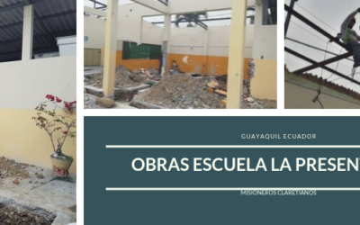 Adelanto de la construcción en la Escuela la Presentación.