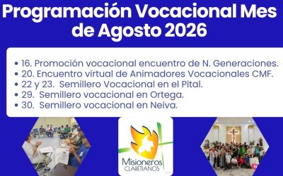 ACTIVIDADES VOCACIONAL AGOSTO 2026